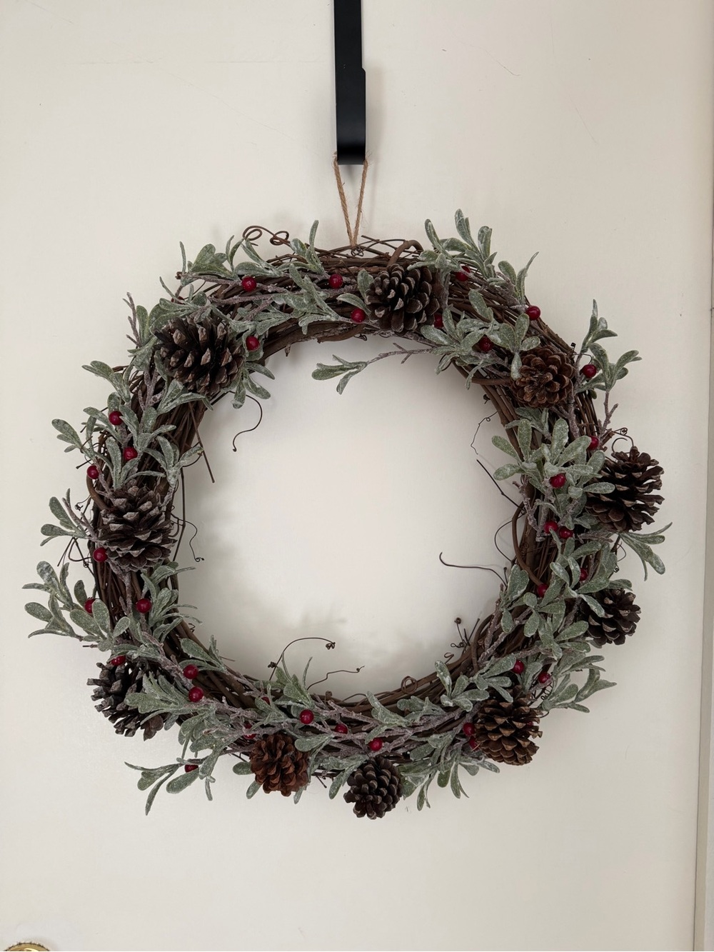 Farmhouse wreath 20 inch grapevine handmade
